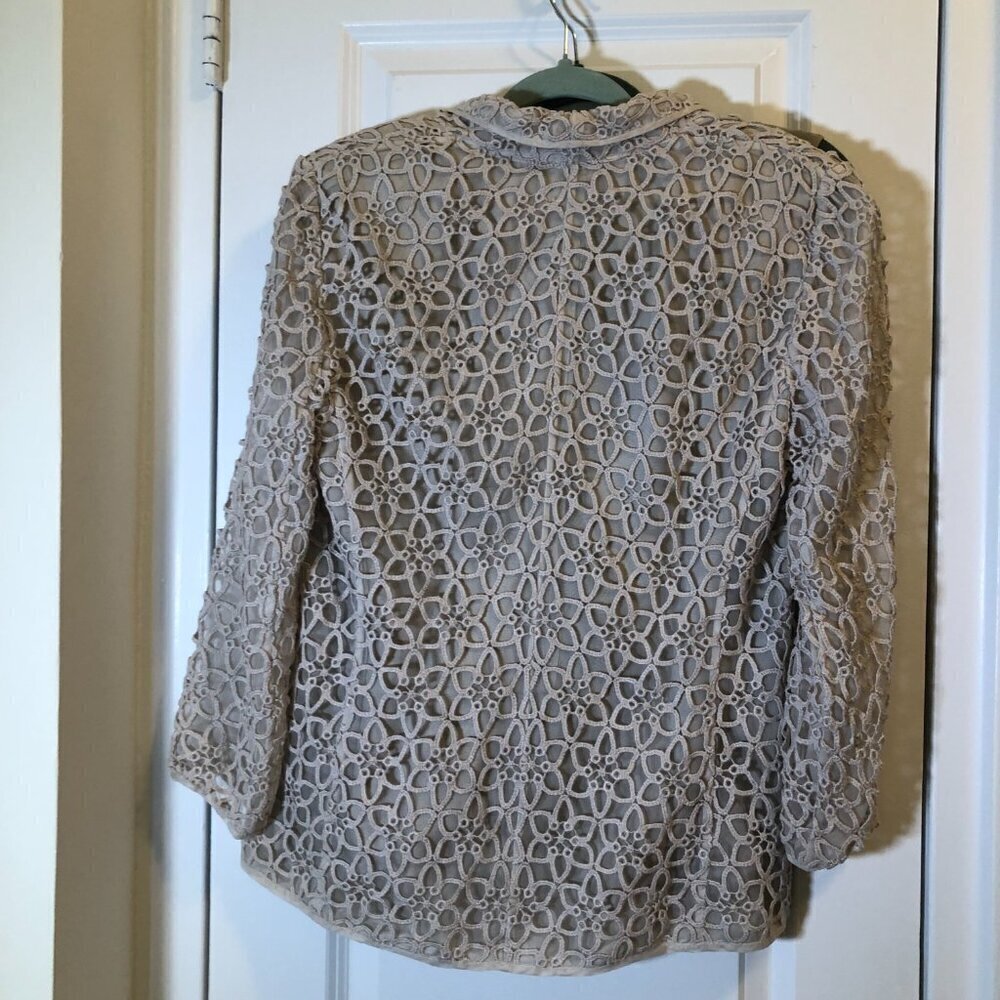 Vintage Giorgio Armani Embroidery Elegant Evening Party Jacket /Tank Tan Size 42 - Picture 11 of 11